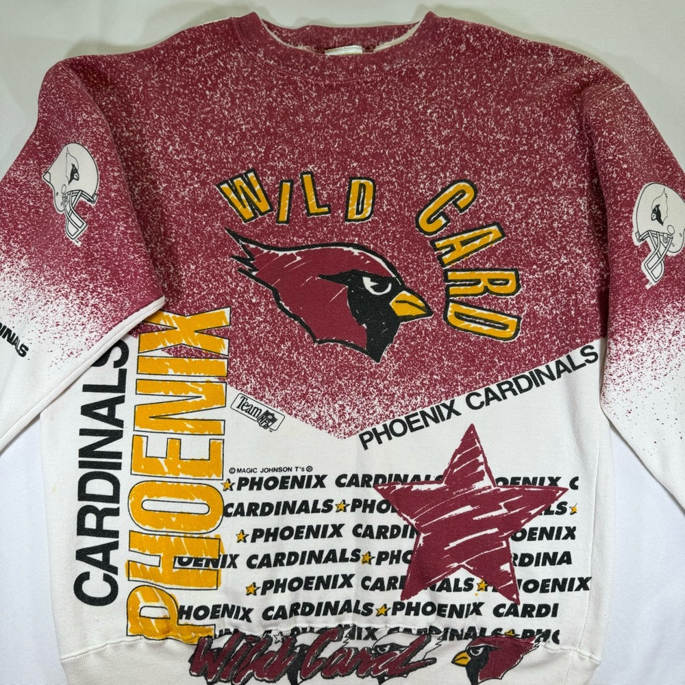 Cardinals Vintage Rare Magic Johnson Phoenix Cardinals Wild Card Sweatshirt